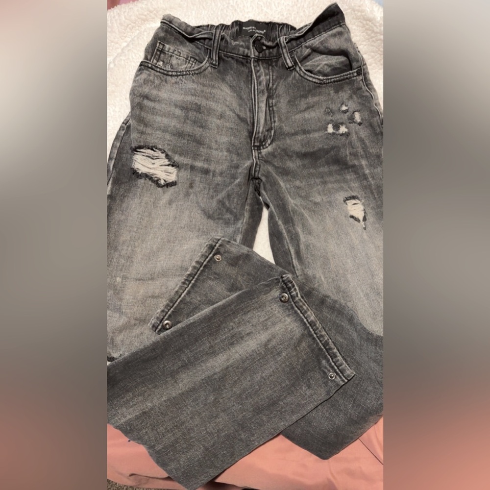 Black high waist mom jeans